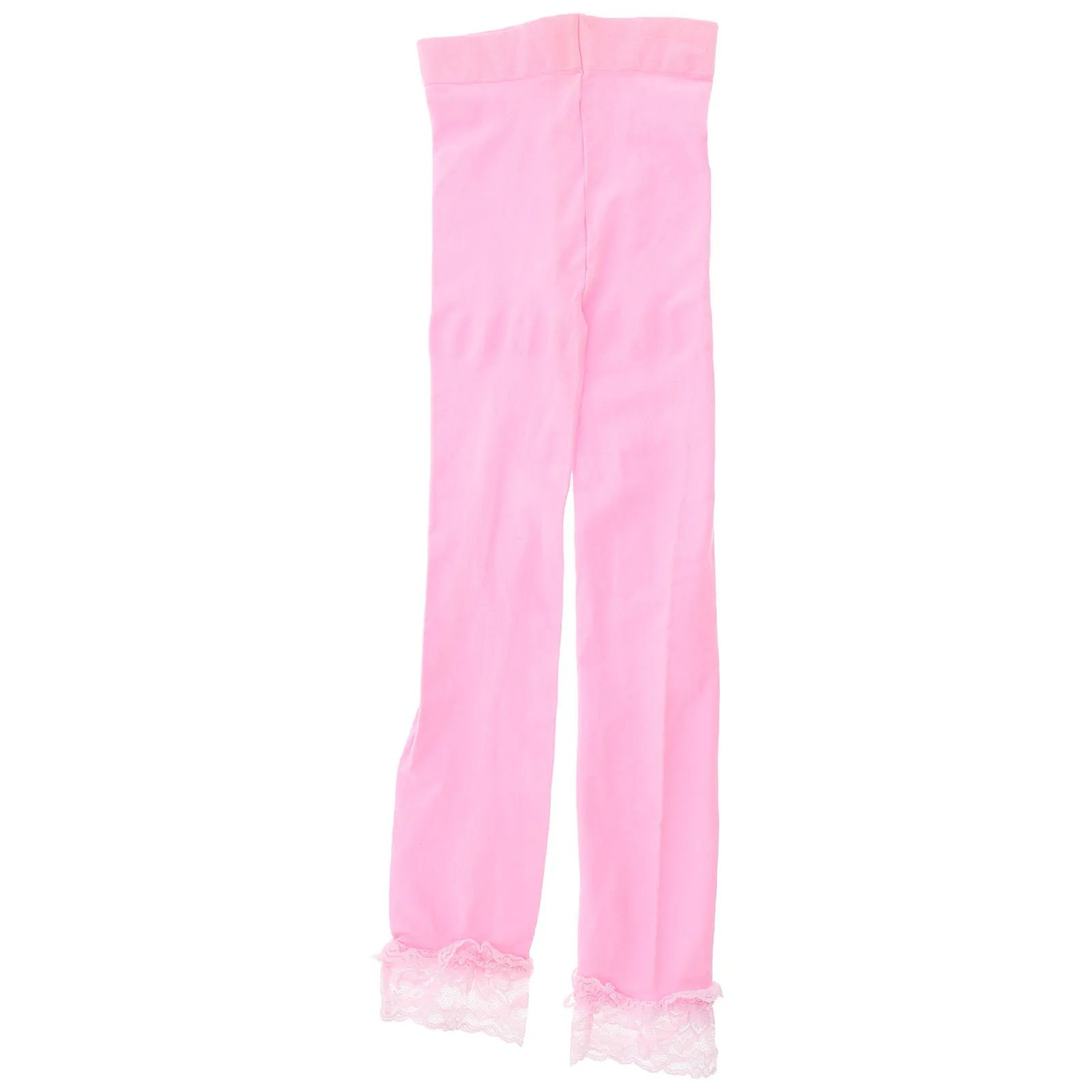 

Детские кружевные леггинсы с розовой цветочной отделкой, эластичные летние штаны для детей, повседневная одежда для йоги на открытом воздухе