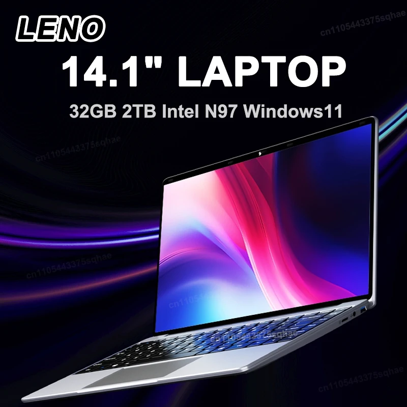 LENO 2025 NEW 14.1 inch Portable Laptop Intel N97 32GB 2TB Windows 11 Gaming Computer PC Gamer office Notebook 1920*1080 HD