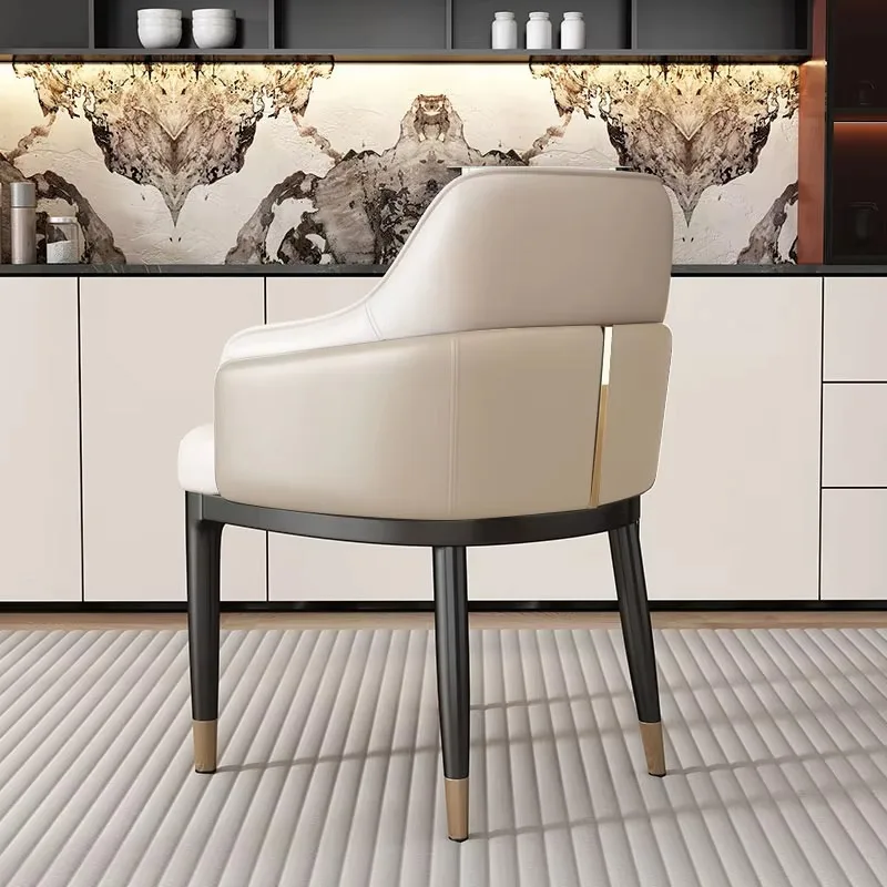 كراسي غرفة المعيشة باللون البني المصممة، كراسي خشبية ذات تصميم عصري، كراسي مريحة باللون الأبيض، أثاث منزلي Sillas De Sala