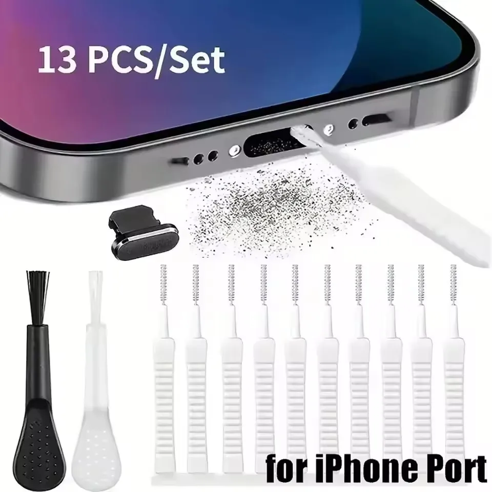 Mobile Phone Charging Port Dust Plug Removal Cleaner Kit for iPhone 17 15 14 Pro Max Computer Keyboard Dustproof Cleaning Brush, image 7