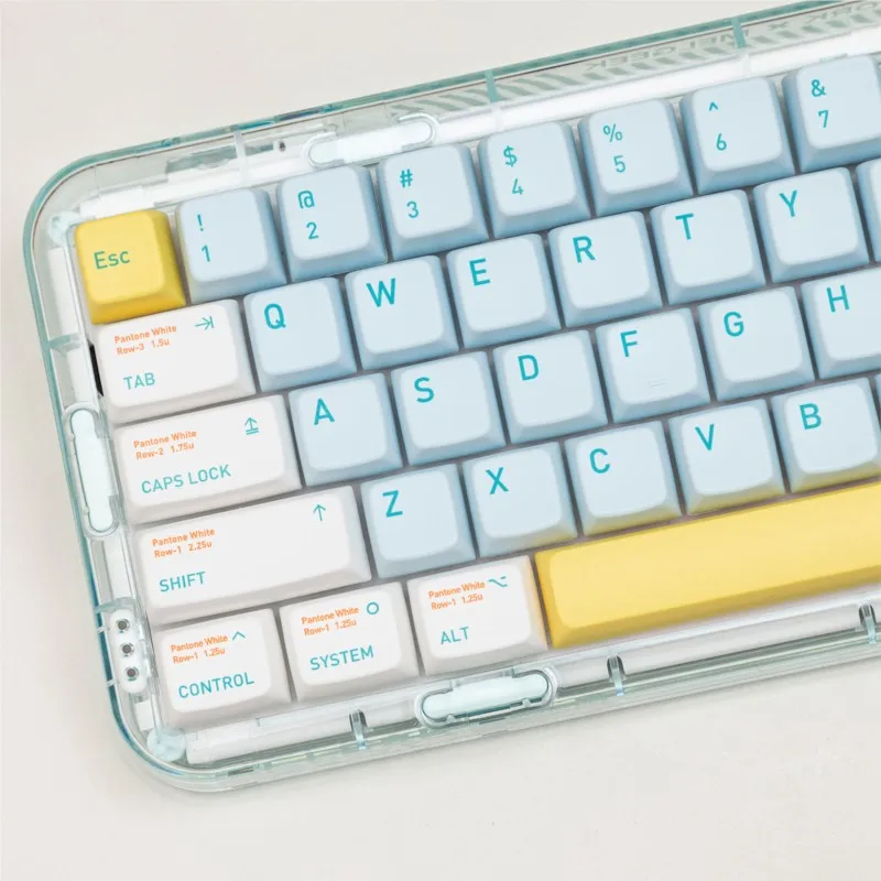 134 Keys Mechanical Keyboard Keycaps Set XDA Backlit Two-Color Blue Yellow Key Cap 61/87/104/108 Key Cherry MX Keycap Artisan