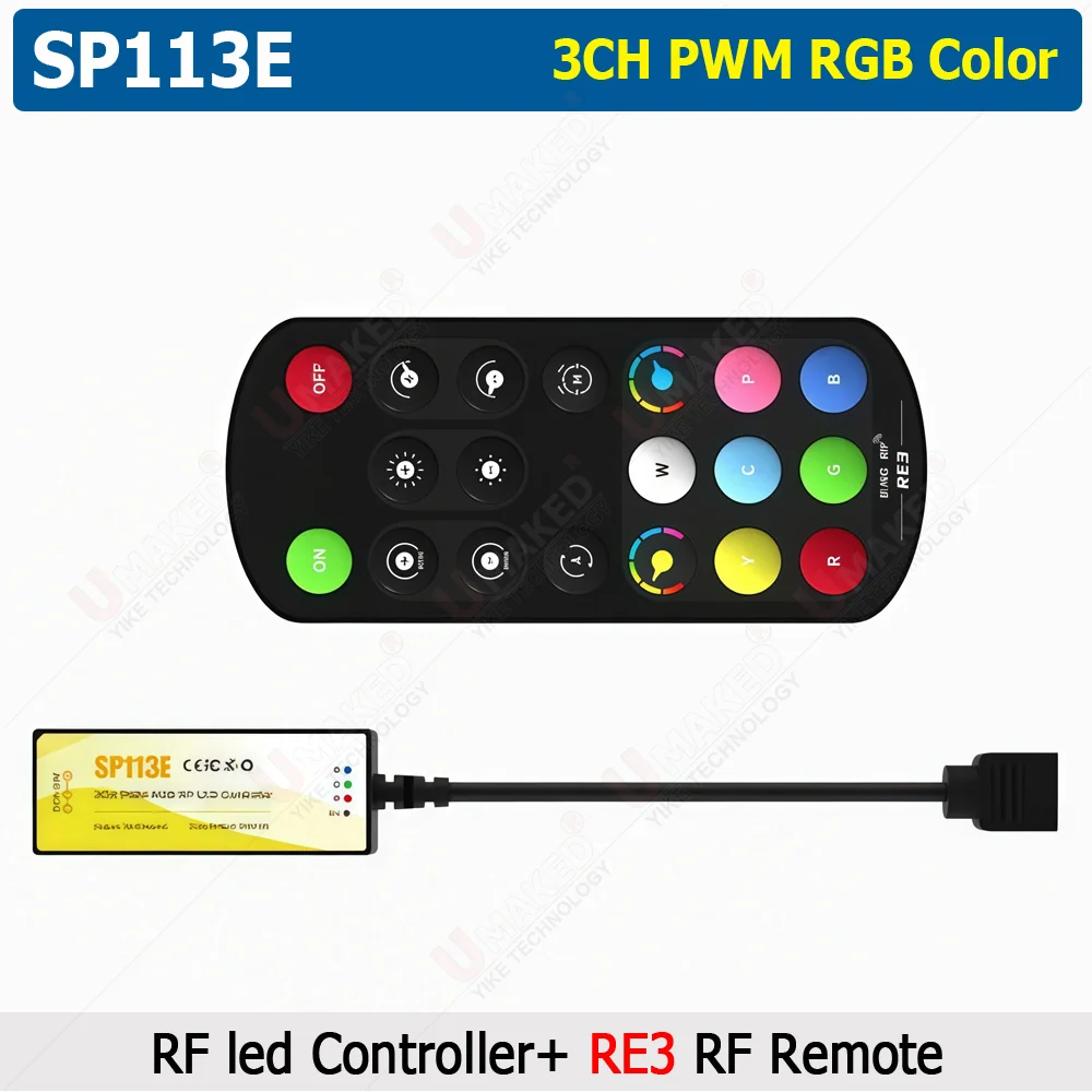 SP11xE Mini 2.4GHz RF LED Controller PWM 2pin DIM 3pin CCT 4pin RGB 5pin RGBW 6pin RGBCCT 2835 5050 FCOB No IC Light Strip 5-24V 4