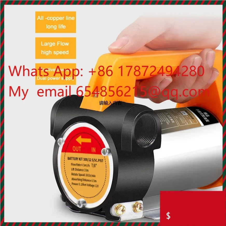 12V/24V/220V Kraftstofftransfer für diese Kerosin Mini tragbare elektrische Öl-Hochleistungs-selbstsaugende Ölpumpe