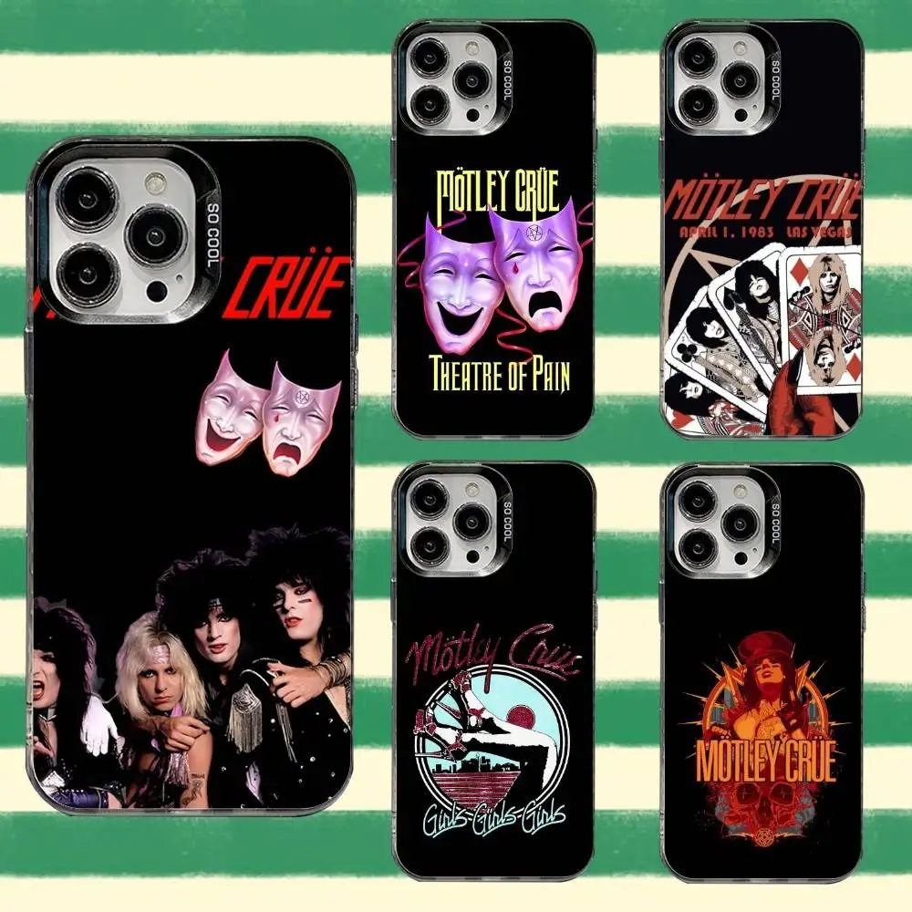 

M-Motley C-Crue Beginning Phone Case For iPhone 16,15,14,13,12,11,8,7,Pro,Max,Plus,Mini,XS,SE Anti Fall Black Matte Hard