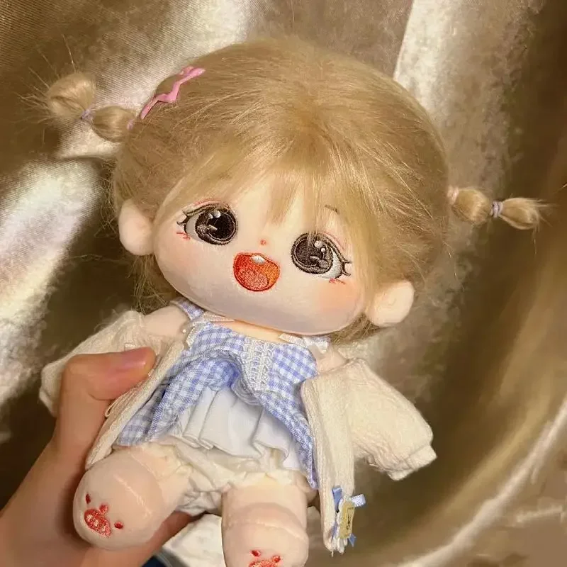 Katoenen poppenkleertjes 7,87 inch vrouwelijke baby Verkleedpop veranderen naakte baby gewone lichaam alleen kleding zonder pop