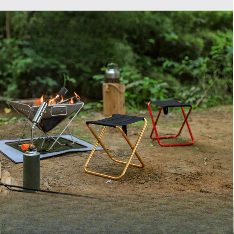 

Outdoor cross bench camping chair portable beach chair fishing bench wild dining chair folding small stool Maza