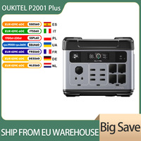 OUKITEL P2001 Plus Portable Power Station, 2400W AC Output, 2048Wh LiFePO4 Battery, 13 Outlets, 80% Charge in 1Hr, APP Control
