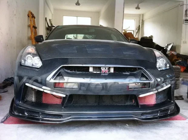 

Car Accessories Carbon Fiber LP Style Front Bumper without lip Fit For 2008-2013 R35 GTR CBA DBA Front Bumper