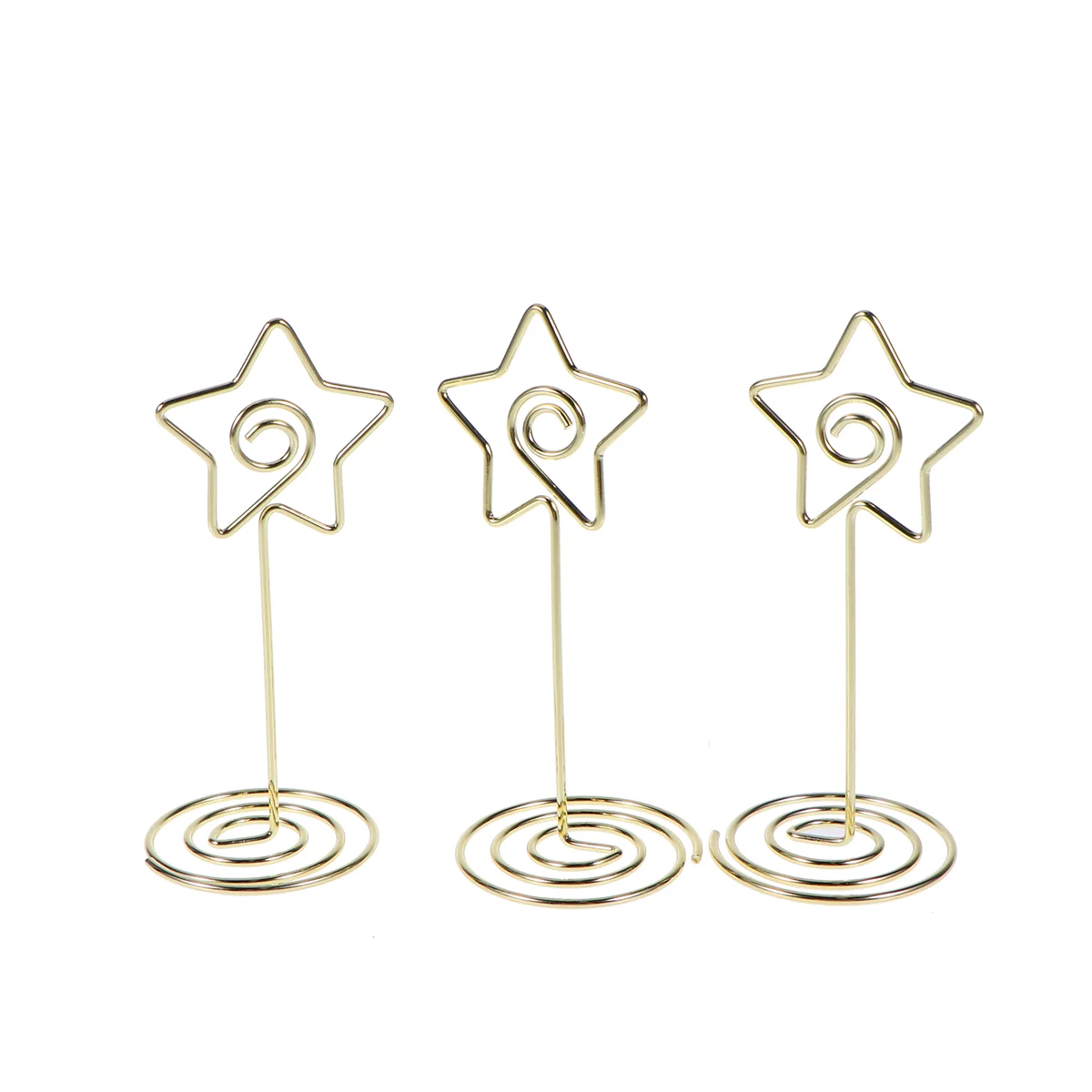 10pcs Star Memo Clip Creative Memo Note Paper Photo Holder Clamps Stand Desktop Stand (Golden) note clip stand