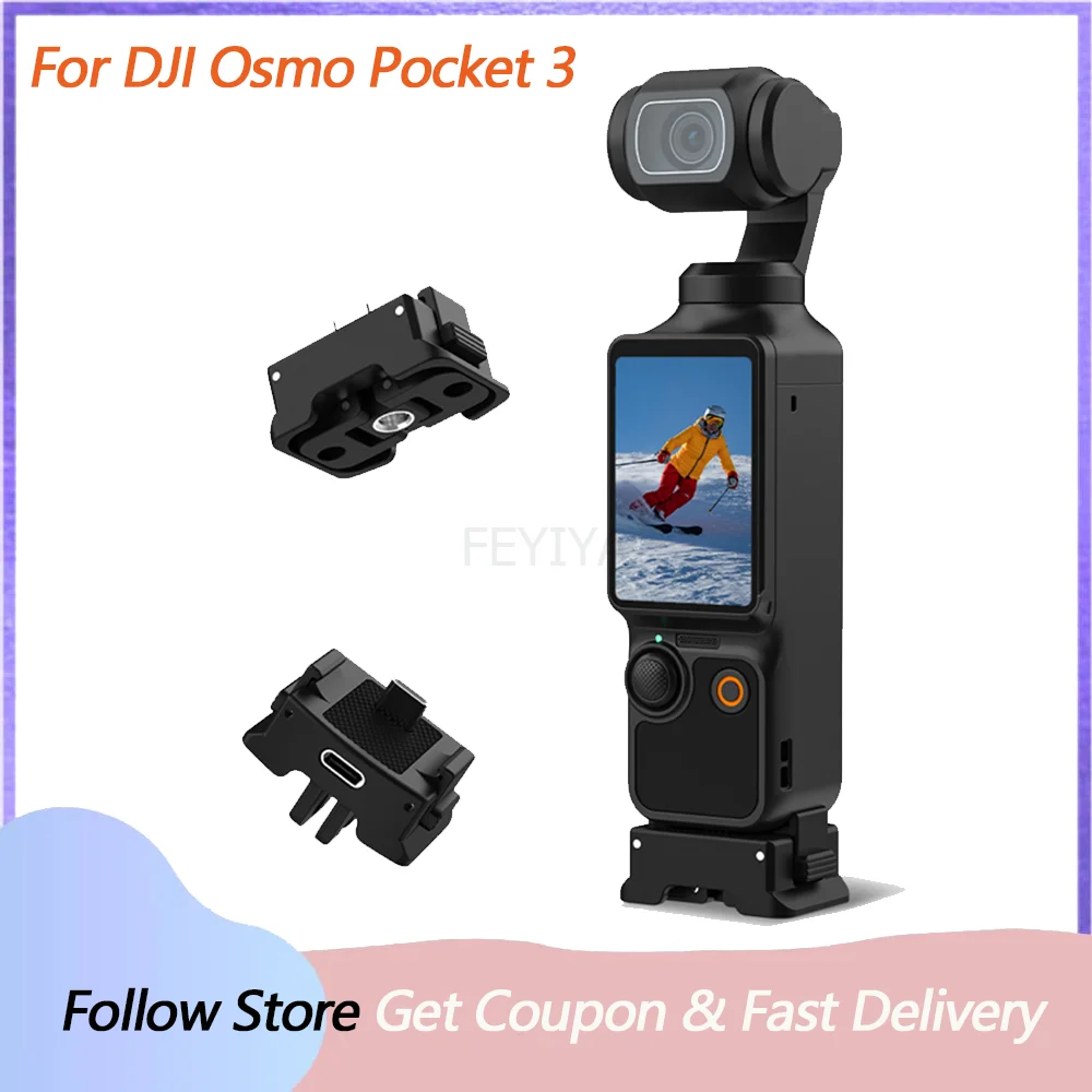 Charging Adapter Base For DJI Osmo Pocket 3 Magnetic Quick-Release Mount Bracket For DJI Osmo Pocket 3 Camera Accessories