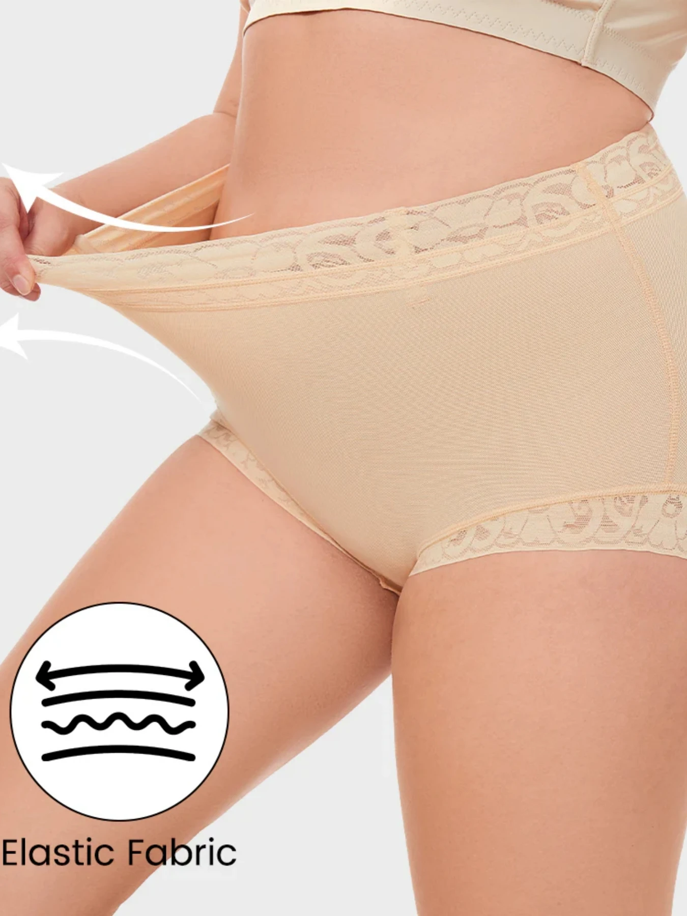 Women's Lace Body Shaper Panty Classic Daily Wear Butt Lifter Smoothing Brief for Underwear