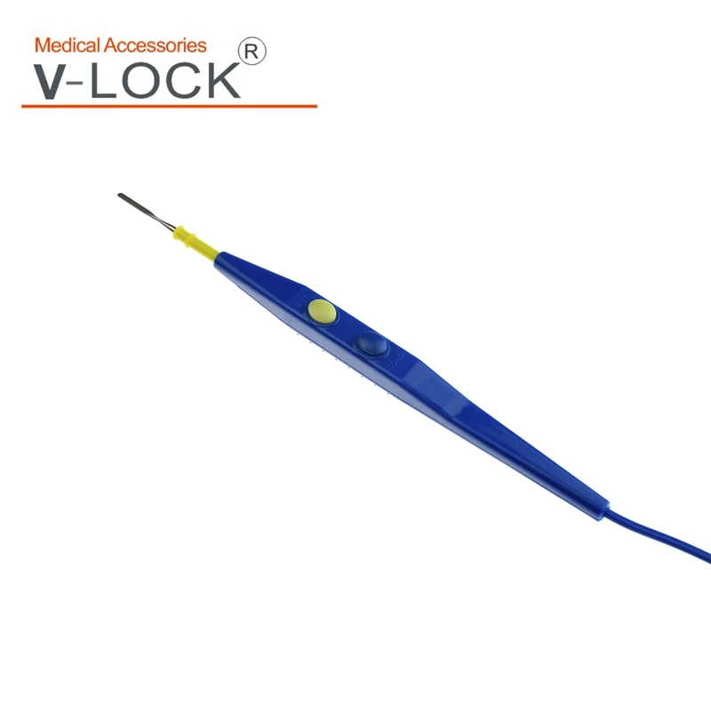 Disposable handle electro surgical pencil with 4.0banana connector 70mm electrode for high-frequency electrosurgical generator