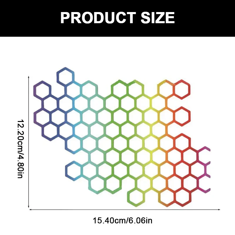1-3pcs  Motorcycle Sticker Honeycomb Helmet Decals Stickers Car Refit Creative Body Decoration Decals Waterproof Bumper Sticker