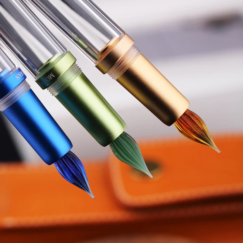 MAJOHN No.1 Ponta de vidro colorida transparente Dip Pen Tip Universal Pen Tip Set (compatível com M2C3V1 Maru Color N12)