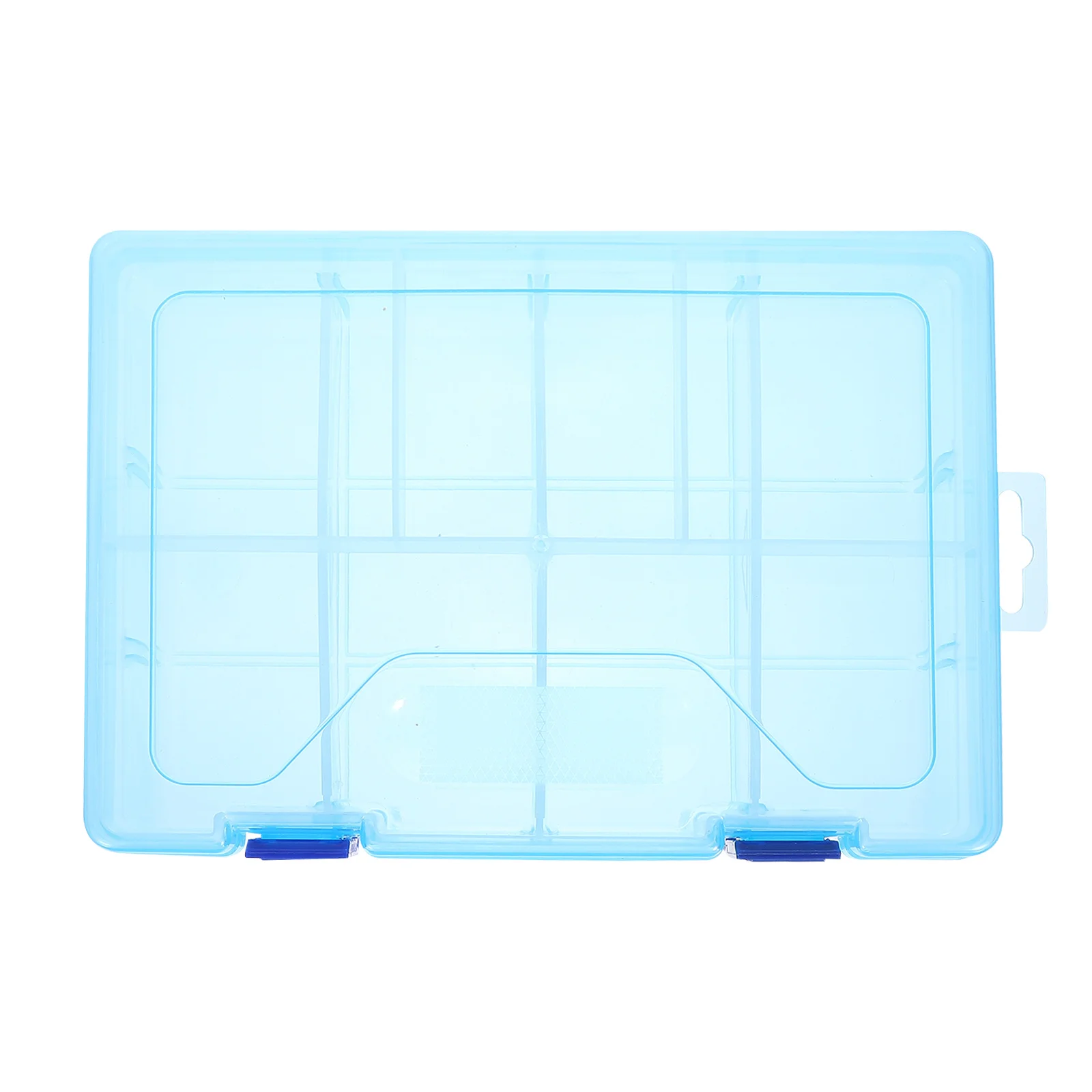 

Plastic Storage Box with Movable Dividers Compact Transparent Container for Rings Necklaces Rhinestones DIY Projects Office