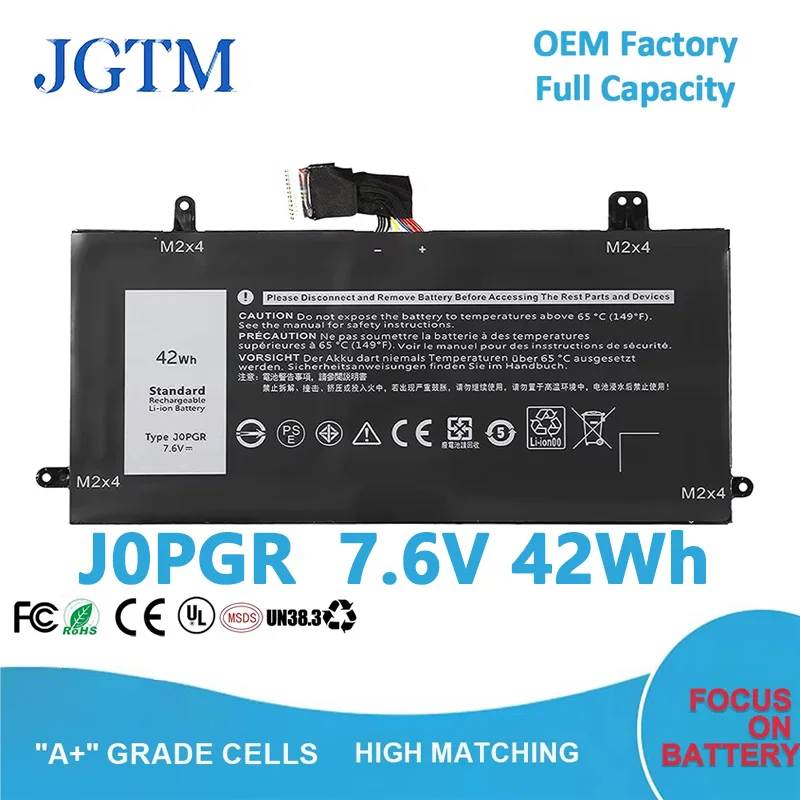 7.6V 42Wh J0PGR Laptop Battery Compatible with Dell Latitude 5285 5290 2-in-1 Series T17G T17G001 JOPGR 0RDYCT RDYCT 1WND8 X16TW