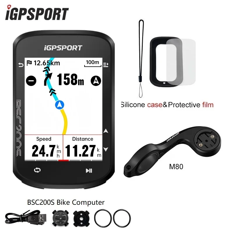 iGPSPORT BSC200S Kleurenscherm GPS Fietscomputer Routen Navigatie Draadloze Fiets Snelheidsmeter Fiets Kilometerteller
