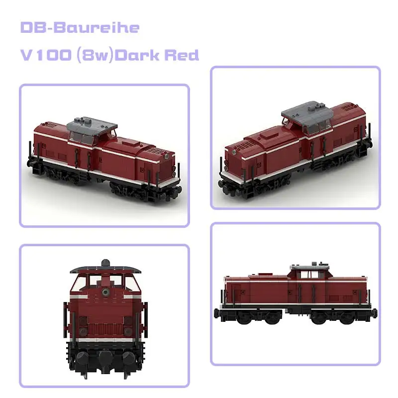 Transportation Series DB-Baureihe V100 Building Blocks Train Toy Model Small Particle Bricks Desktop Decoration Kids Gift