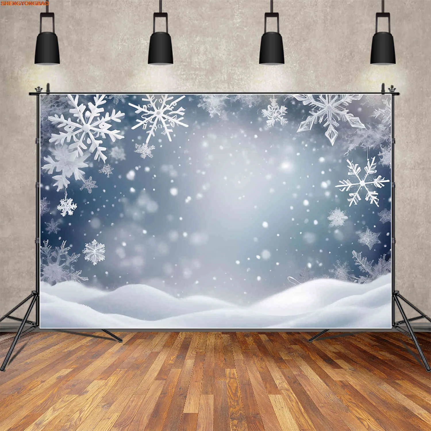 Christmas New Year Photography Background Winter Snow Photocall Backdrop Baby Photo Studio Photobooth Supplies