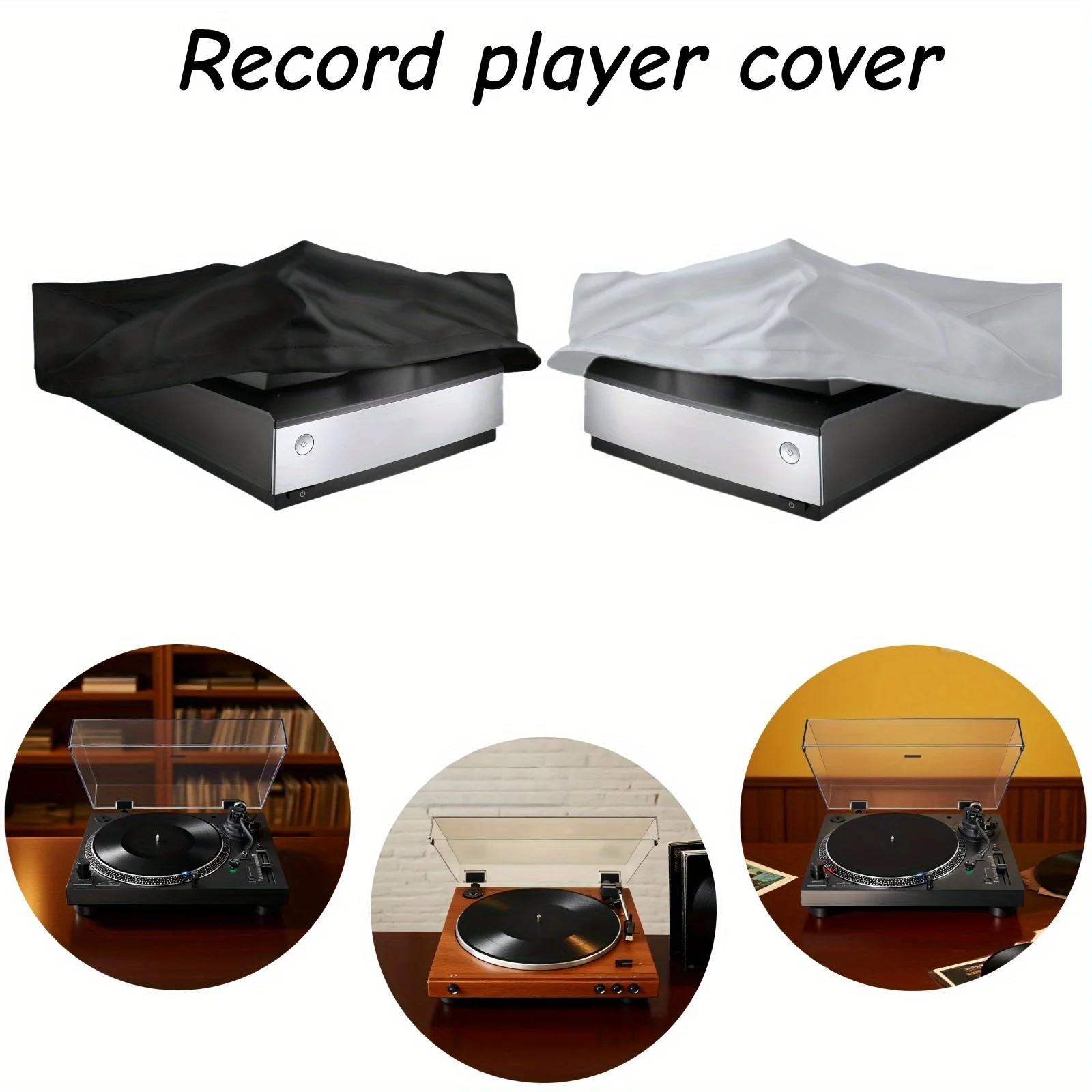 Record Player Protective Cover Made of Oxford Cloth, Suitable for Record Players and Record Player Covers Only