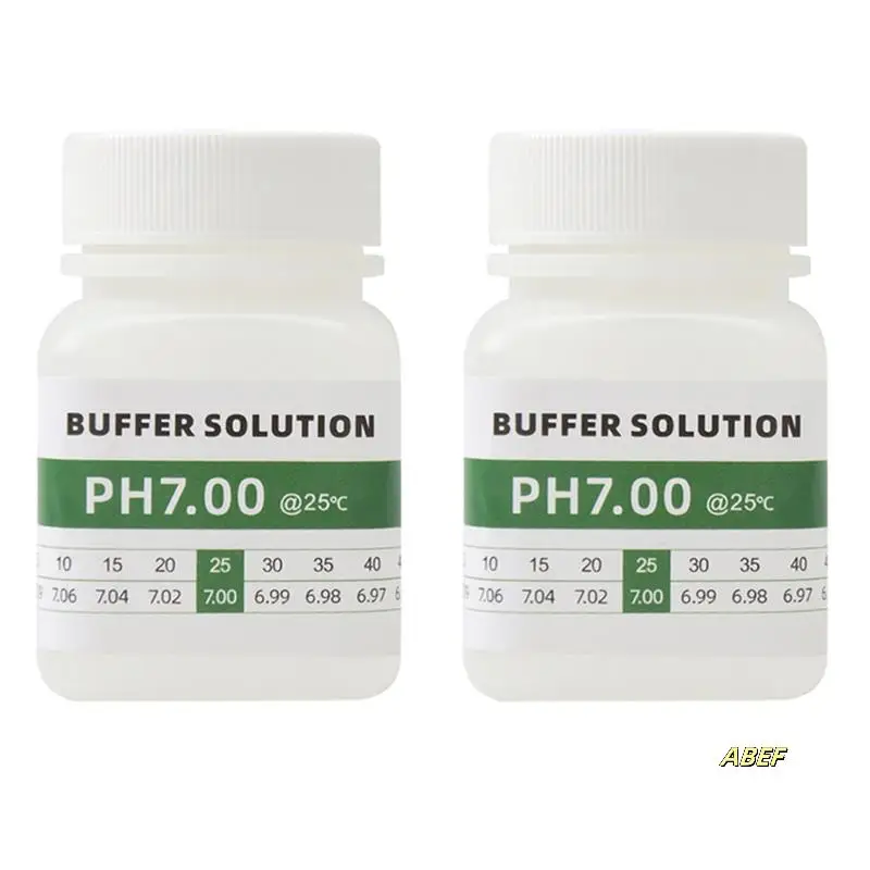 Solución de calibración de medidor de PH 2X Solución de calibración de probador ORP Soluciones de tampón, PH 7,0