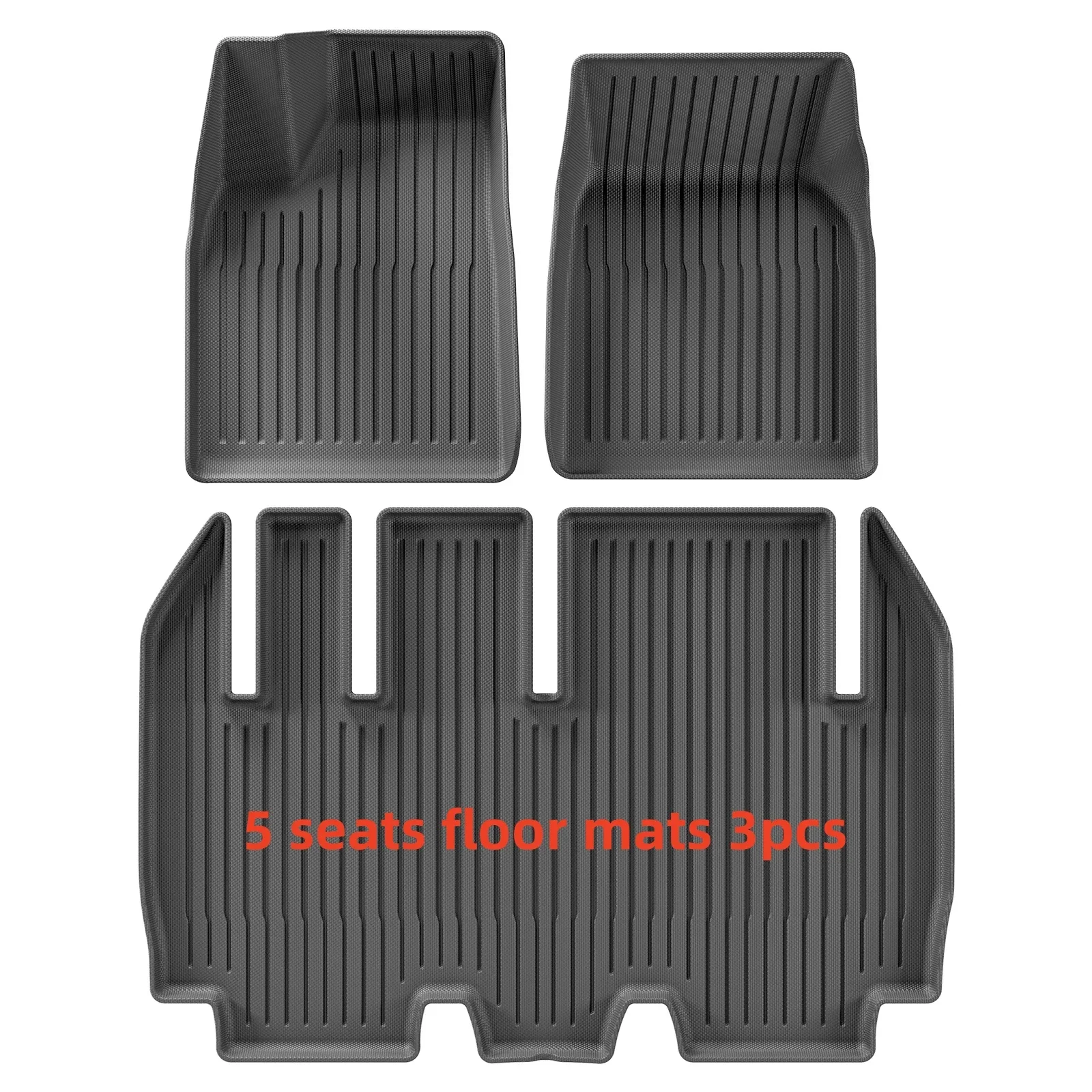 Für Tesla Model X 2024 5/6/7-Sitzer TPE 3D Autofußmatten Kofferraummatte Wasserdichter Schutz Linkslenker – Detail 13