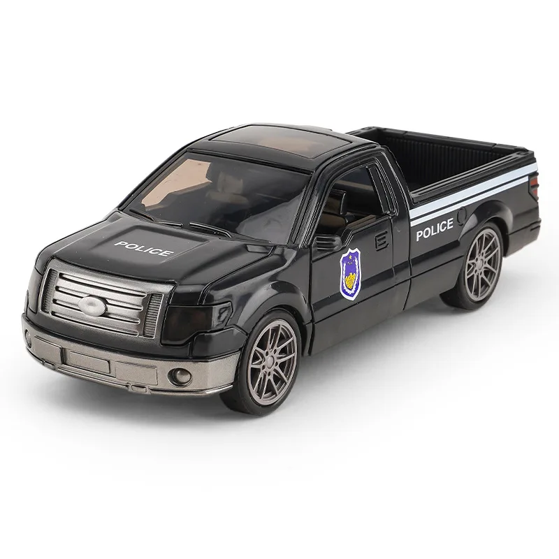 픽업 트럭 장난감 모델-원격 제어 경찰 차량, 도시 교통용 어린이 교육 장난감