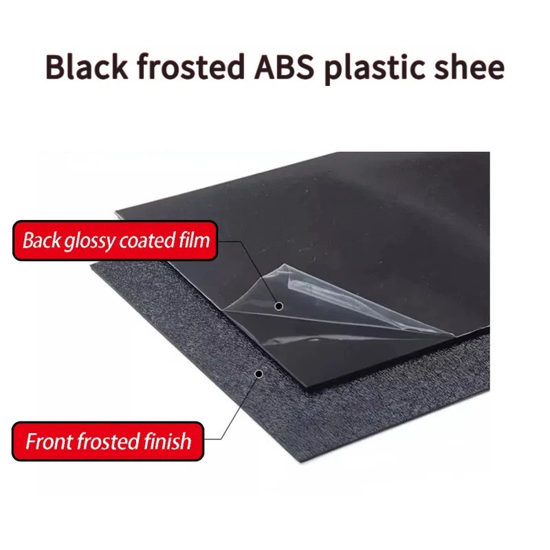 Black ABS Frosted Plastic Sheet Litchi Texture Matte Panel,0.5-5mm Multiple Sizes,Decoration Engineering Plastic Board
