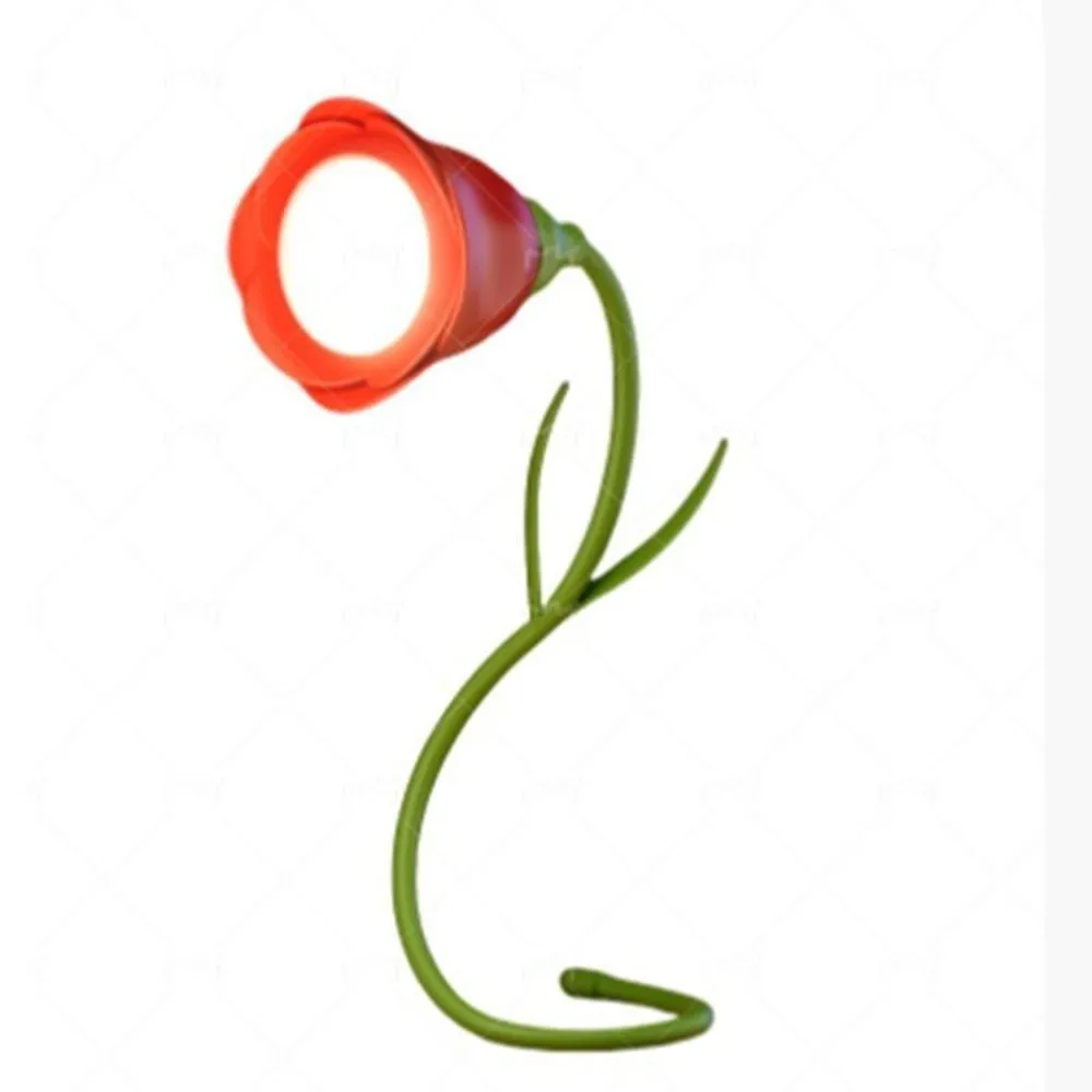 Portable Rechargeable Rose LED Lamp with Brightness Memory Soft Lighting Desk Lamp Bendable Gift Flower LED Table Lamp Bedroom