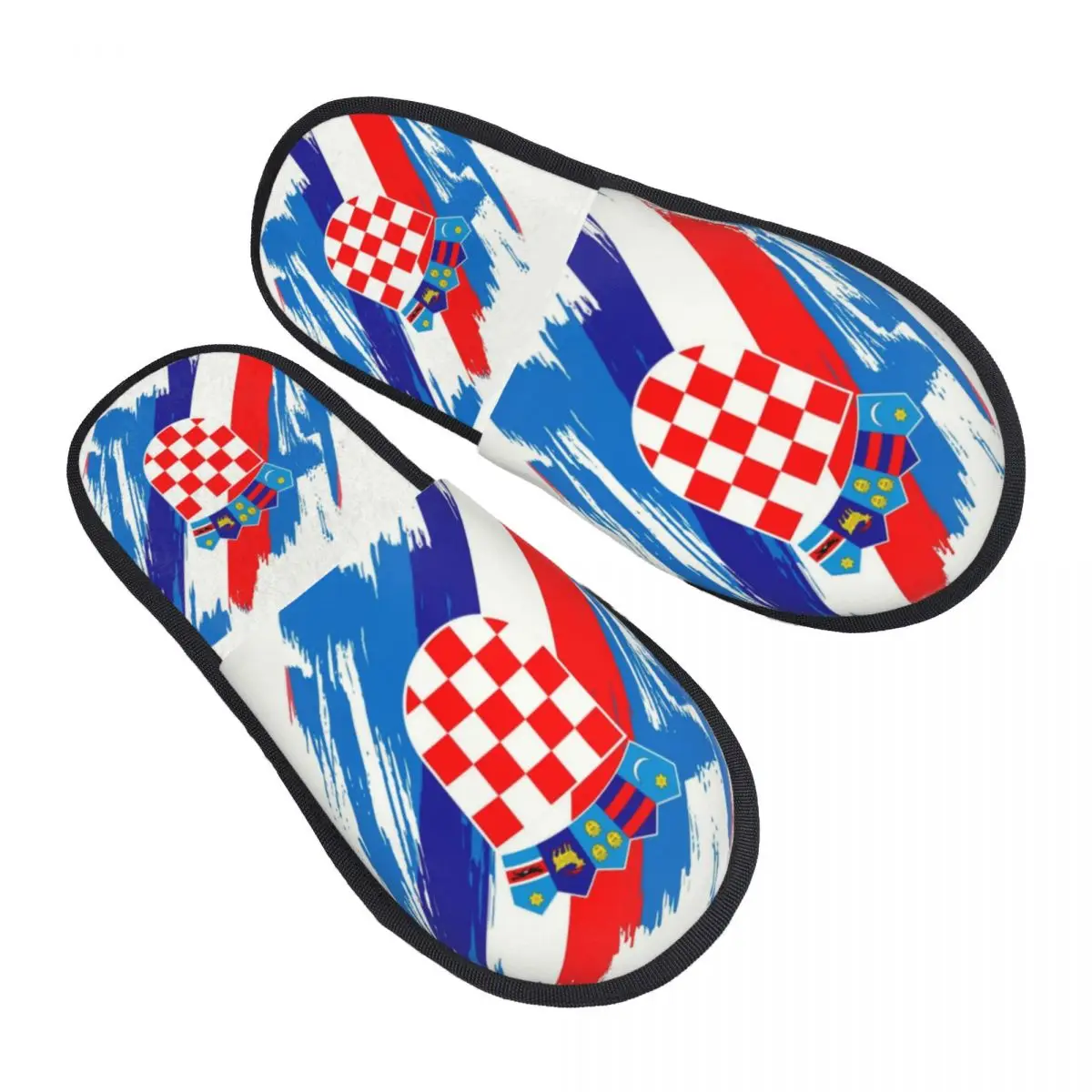 Custom Flag Of Croatia Memory Foam Slippers Women Comfy Warm Croatian Patriotic Proud House Slippers