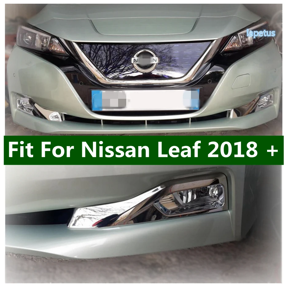 

Chrome Front Bumper Foglight Fog Lights Lamps Decoration Frame Cover Trim Fit For Nissan Leaf 2018 - 2022 Exterior Accessories