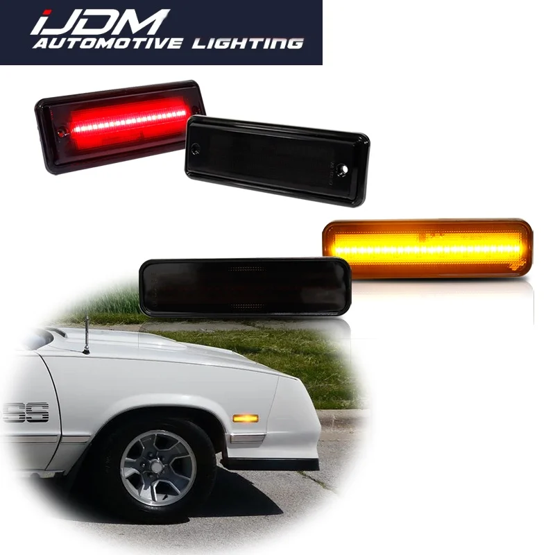 

For Chevrolet El Camino & Malibu For GMC Caballero 1978-1987 Car LED Fender Side Marker Turn Signal Lights Parking Lights 12V