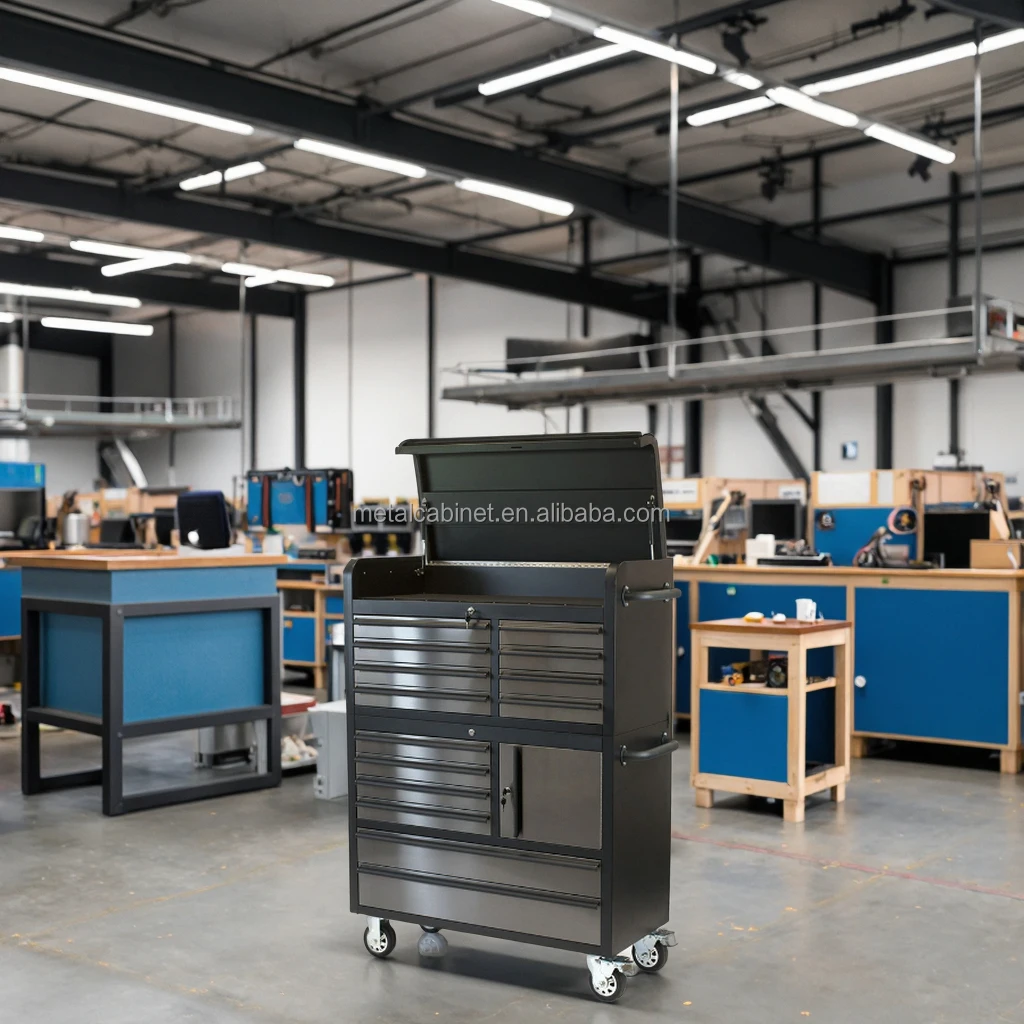 41-Inch 14-Drawers Rolling Tool Cart Top Chest Box Customizable OEM Option Practical Storage Cabinets