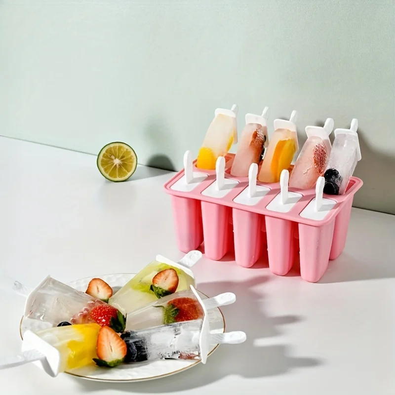 Siliconen ijsvormen met handgrepen - BPA en loodvrij, flexibel ijsmachinebakje voor, multi-pack ijslollyvormen set