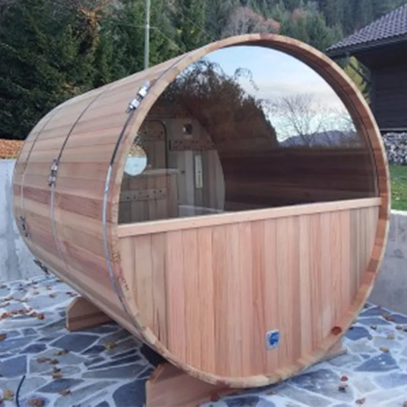 Panoramic barrel sauna wood cheap sauna barrel for sale wood