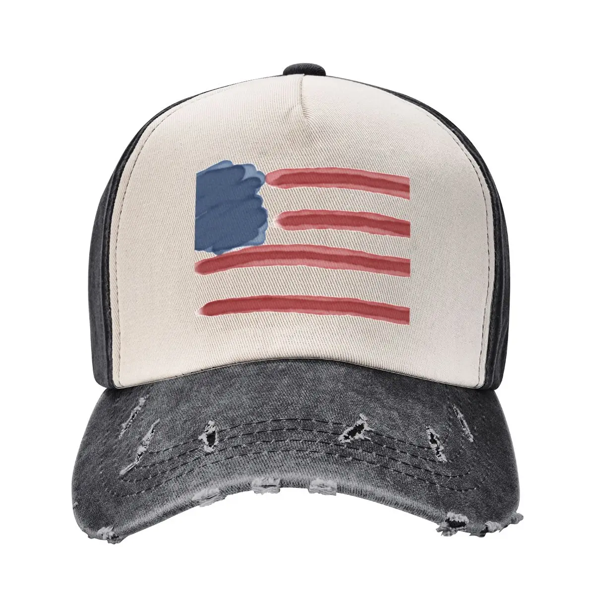 Minimalist Modern American Flag Art Baseball Cap Hat Beach dad hat custom Hat For Girls Men's