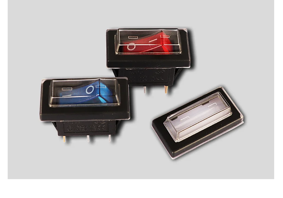 KCD3 Wippschalter mit LED EIN AUS 16A 250V 220V 3 Pin 20A Kleine Lichtabdeckkappe für elektrische 2-Positionen-Rakete 220 elektronisch – Detail 8
