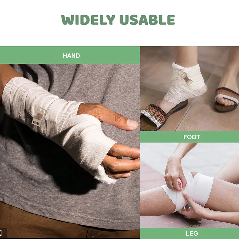 

100 шт. эластичные зажимы для бинтов, растягивающаяся фиксирующая пряжка, прочная безопасная лента, многофункциональные, простые в использовании зажимы для бинтов