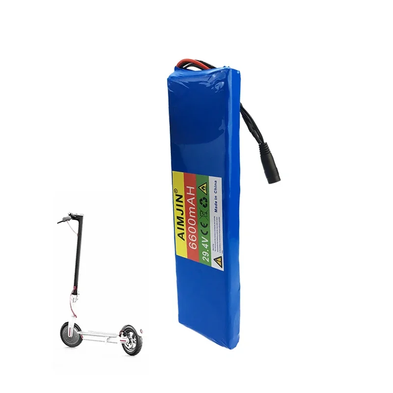 29.4V 6600mAh Battery Pack 7S2P Rechargeable 18650 Lithium-ion Battery High Capacity Battery Built-in BMS