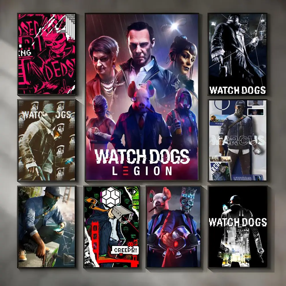 Action Game Watch Dogs Poster Modern Interior Wall Decor & Trendy Home Highlights