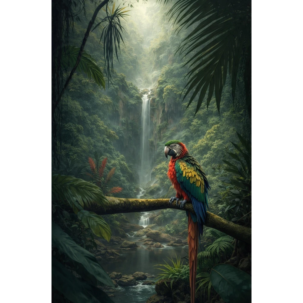 

500/1000/1200/2000 PCS Jigsaw Puzzles Beauty Bird Branch Forest Scenery Family Activity Games for Gameroom Bedroom Home Decor