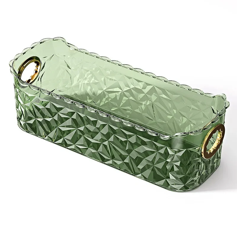 

Household light luxury PET desktop transparent cosmetics storage skin care product storage dresser cabinet finishing box