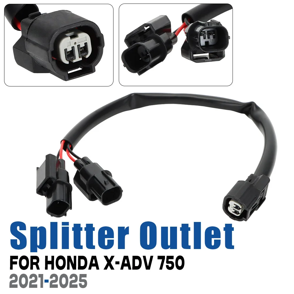 

Аксессуары для мотоциклов Y-разветвитель, разъем питания для Honda X-ADV750 X-ADV 750 2021-up Connect, набор розетки-разветвителя
