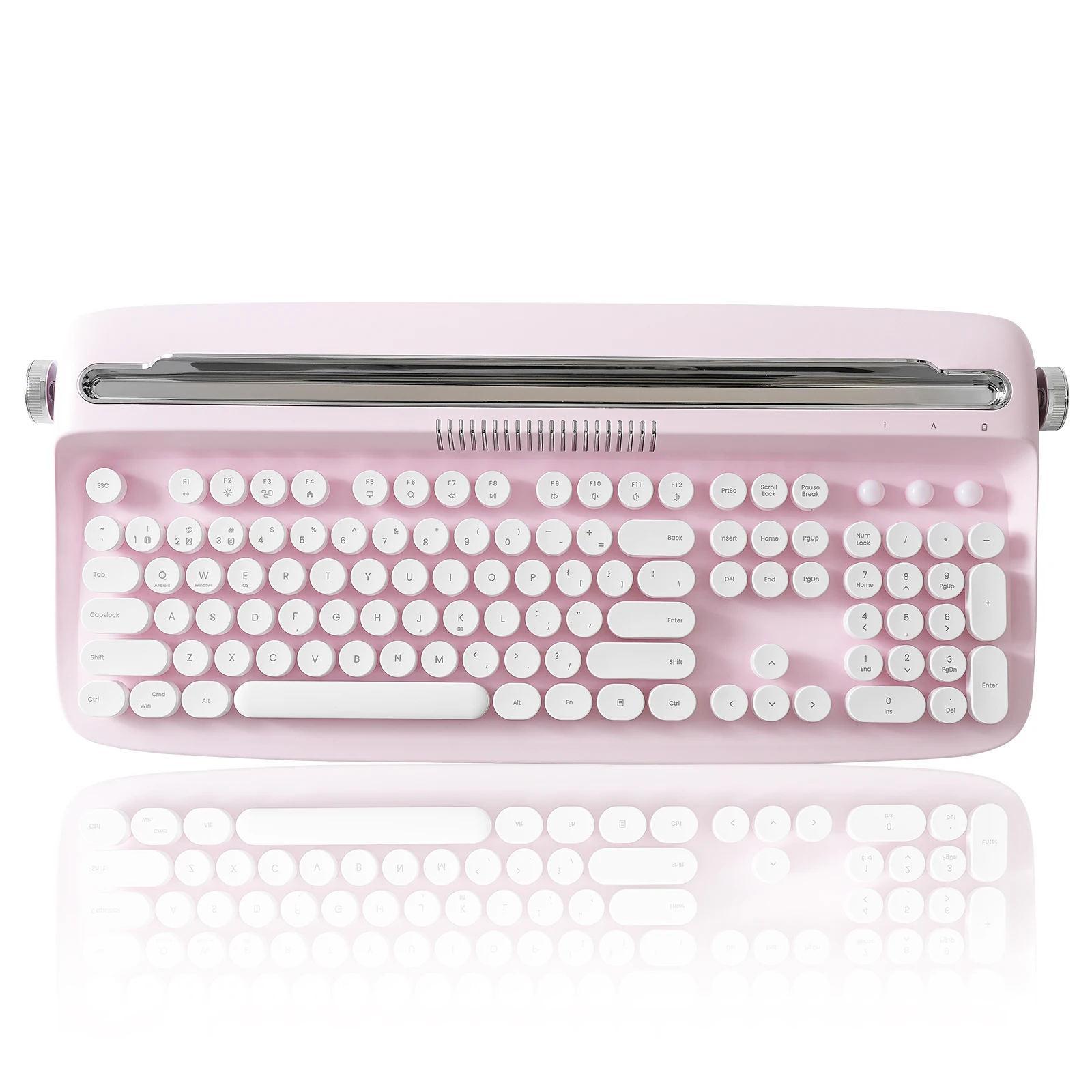 YUNZII B503 Typewriter Wireless Keyboard, Retro Aesthetic Bluetooth Keyboard,Full-Size, Integrated Stand,Compatible with Win&Mac