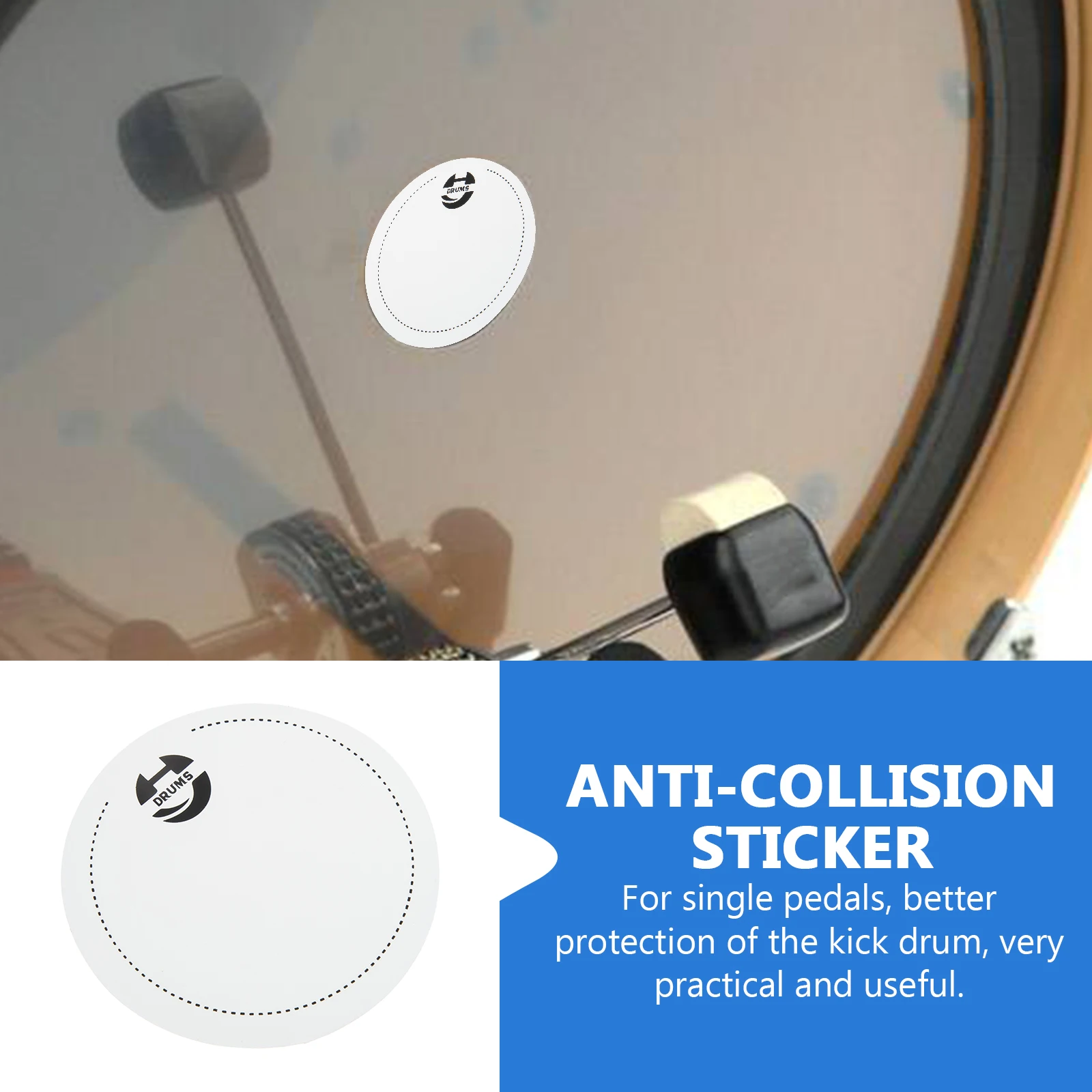 

Drum Reinforcement Sticker Anti Collision Durable Protective Patches for Drum Set Players High Grade Material Reusable Washable