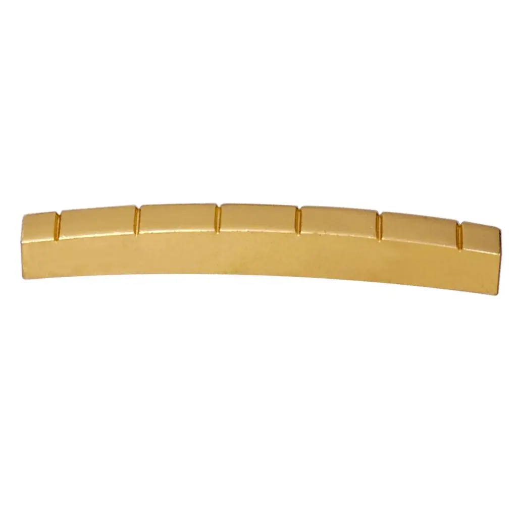 Durable Curved Brass Electric Guitar Nut 43mm Slotted Strat Style Guitar Parts for ST TL Upgrade Kits
