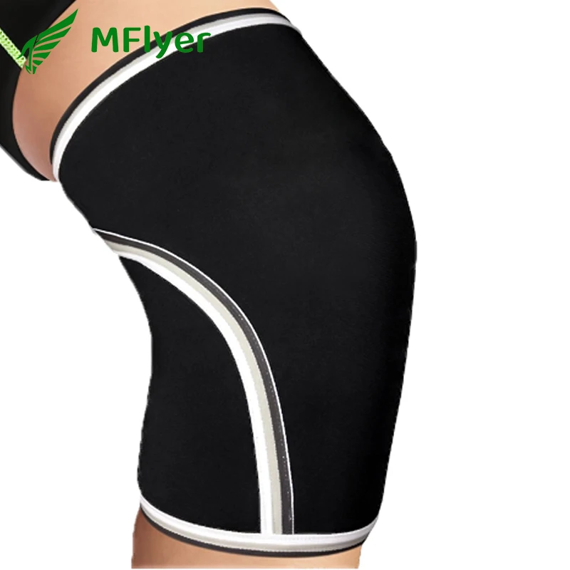 2Pcs Neoprene Knee Pads 7mm Compression Knee Sleeves for Powerlifting Squats Crossfit Training Workout Deadlift Knee Protector