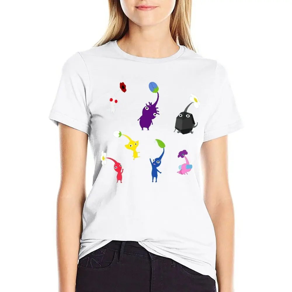 Pikmin Classic Crewneck T-shirt Sport Tees Classic Funny Novelty Fitness