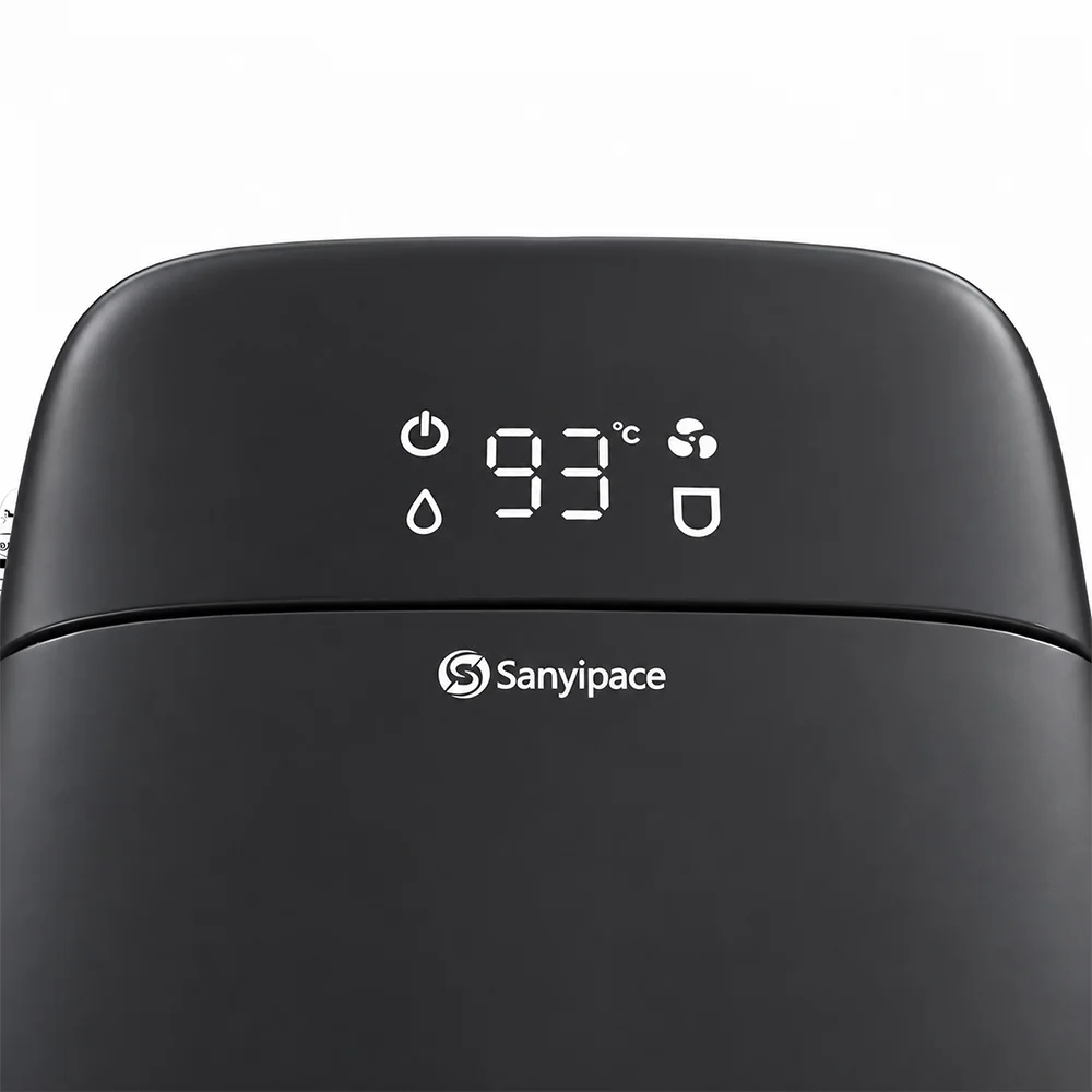 Sanyipace 220V Black Smart Toilet Warm Seat and Bidet Feminine Wash Rear Wash Auto Open Close Lids Build in Tank 1.19 GPF Full Flush Foam Shield Cleaning Bathroom Toilet
