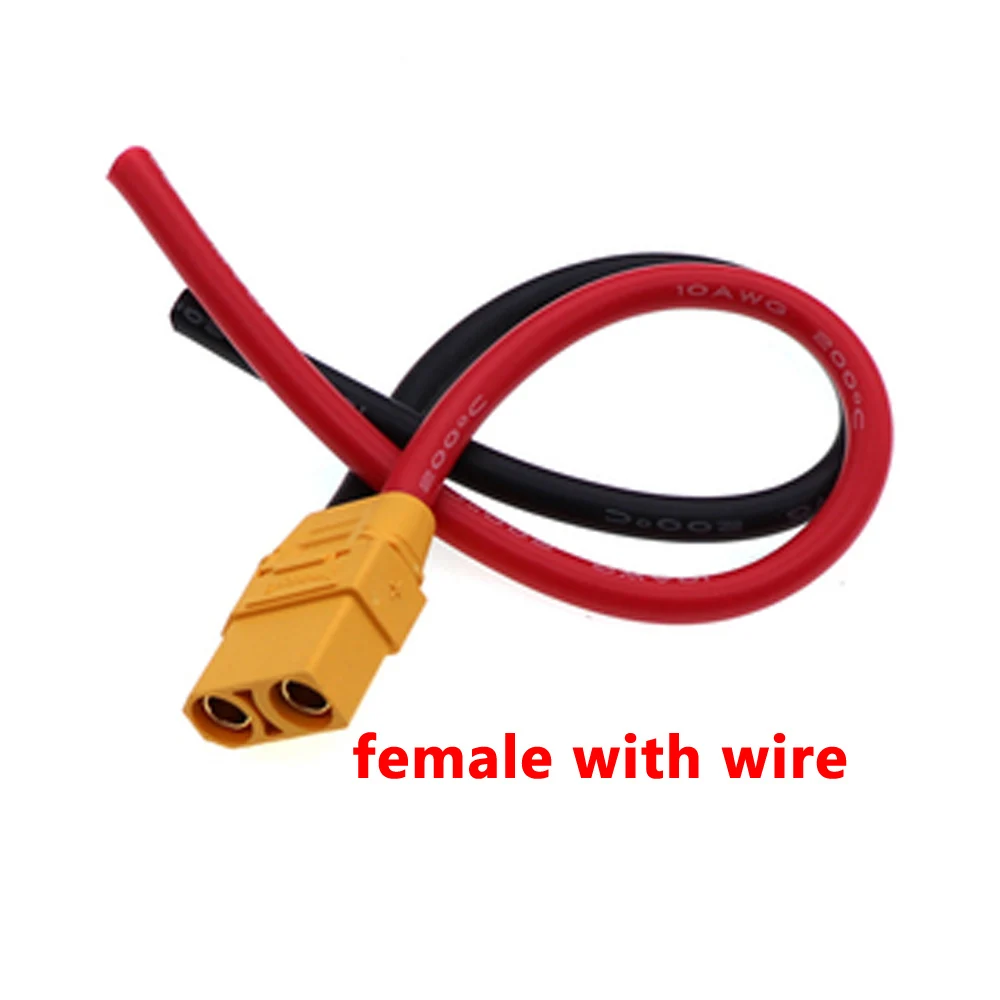 XT90 H Male Female Connector Plug Pigtails 10AWG Silicone Wire RC Battery Cable for RC model aircraft electric vehicle UAV